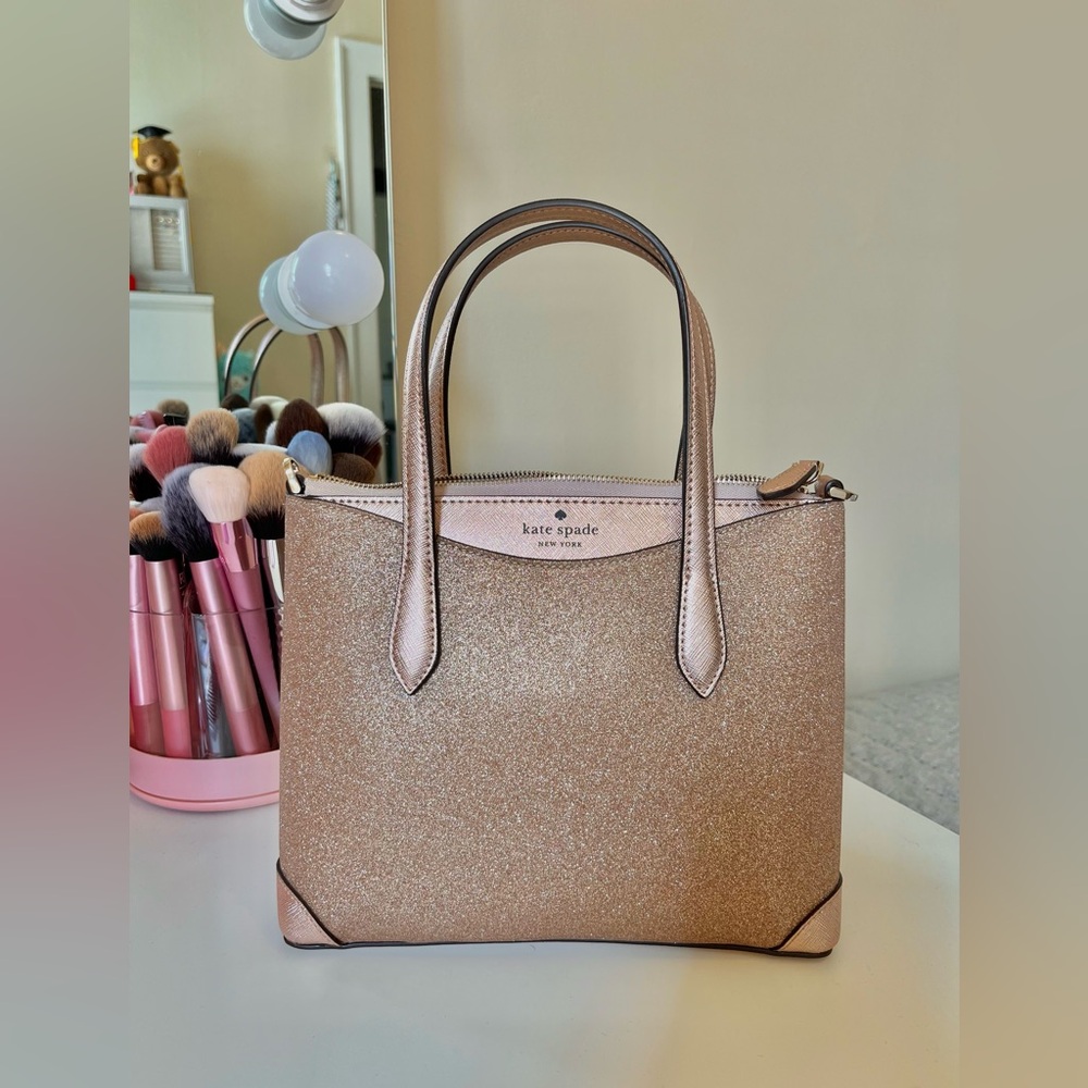 Kate Spade Glitter Rose Gold Satchel